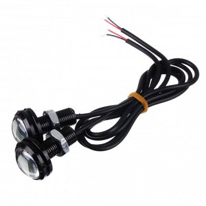 NEW GALAXY Дневные ходовые огни, LED, алюм. корп.,диам.23мм , 12V, белый, 2шт.