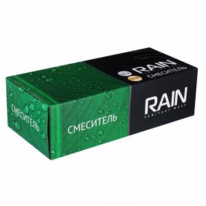 RAIN Смеситель для ванны Оникс, дл. излив 35см без душ. набора, карт. 35мм, кер. дивертор, латунь