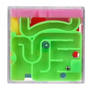 ИГРОЛЕНД Кубик головоломка лабиринт, 4,5х4,5см пластик