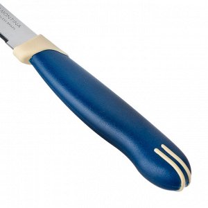 Tramontina Multicolor Нож кухонный с зубцами 8см, блистер, цена за 2шт., 23528/213