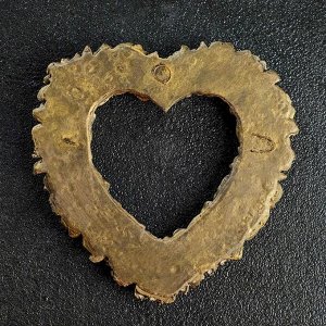 Фоторамка "Сердце из роз" состаренное золото, 15х15 см