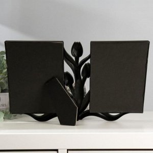 Фоторамка-коллаж на 2 фото 10x15 см «Тюльпаны», т. серебро, 20x31 см