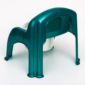 Горшок-стульчик «Утёнок» с крышкой, цвет бирюзовый перламутр