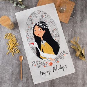 Полотенце пасхальное Этель Happy holidays 40x73 см, 100% хлопок, саржа 190 г/м²