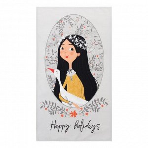 Полотенце пасхальное Этель Happy holidays 40x73 см, 100% хлопок, саржа 190 г/м²