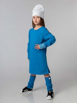 18-111D (синий) Платье