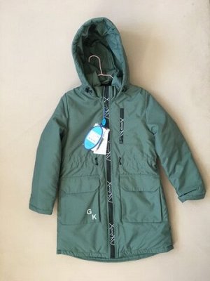 М 7261 (хаки) Пальто для девочки