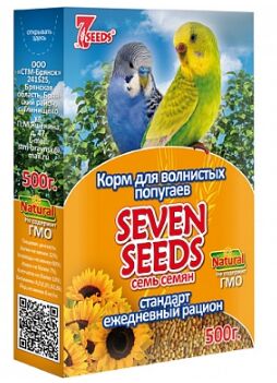 Seven Seeds корм для волнистых попугаев 500г стандарт