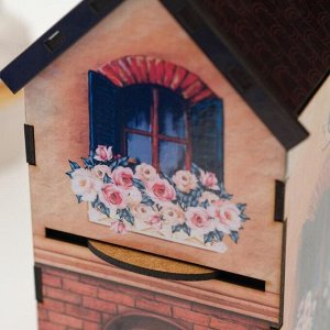 Чайный домик двойной "Дом с цветами" 9,6х22 см