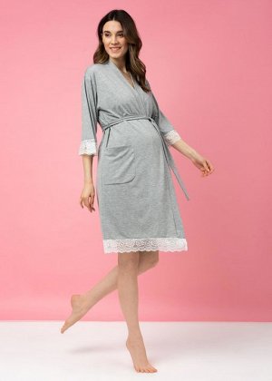 Комплект для роддома "Амалия" для беременных и кормящих; серый (FS)