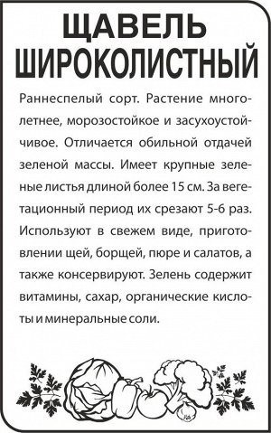 Зелень Щавель Широколистный/Сем Алт/бп 0,5 гр.