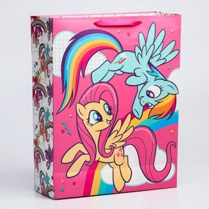 Пакет ламинированный вертикальный, 31 х 40 х 11 см "С Днем Рождения!", My Little Pony
