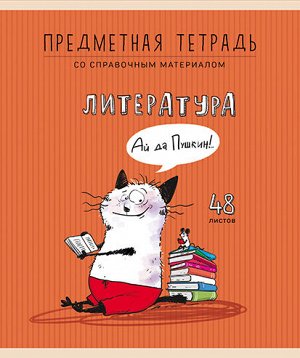 Тетрадь 48л А5 Скрепка Линия Приключения кота Пифа - Литература