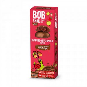 Cнек фруктово-ягодный "Яблочно-клубничный" в молочном бельгийском шоколаде Bob Snail