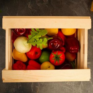 Ящик для овощей и фруктов, 40 ? 30 ? 25 см, деревянный