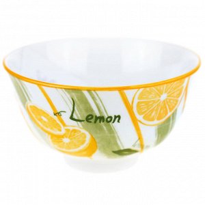"Лимон" Пиала фарфоровая 320мл, д11,5х6,4см, с деколью, отводка (Китай)