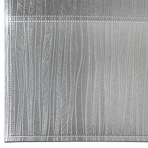 Салфетка декоративная "Волна" 30х45см ПВХ, серебро (Китай)