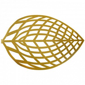 Салфетка декоративная "Лавр" 30х45см ПВХ, золото (Китай)