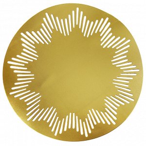 Салфетка декоративная "Солнце" д38см ПВХ, золото (Китай)