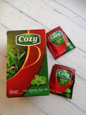 Чай черный с мятой 20 пакетиков. т.м. COZY
