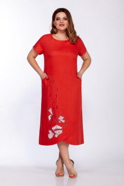 Платье LaKona 1357 морковно-коралловый