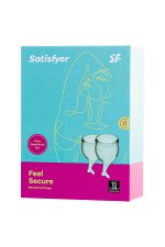МЕНСТРУАЛЬНАЯ ЧАША SATISFYER FEEL SECURE, 2 ШТ В НАБОРЕ, СИЛИКОН, ПРОЗРАЧНЫЙ