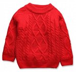 Красный однотонный свитер
