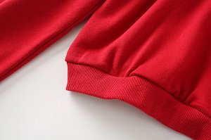 Женская толстовка с широкими рукавами, цвет красный