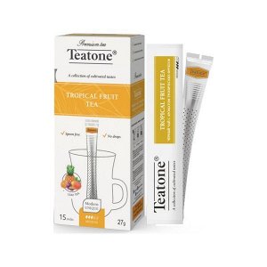 Черный чай Аромат тропических фруктов TEATONE в стиках, 15 стиков по 1,8г