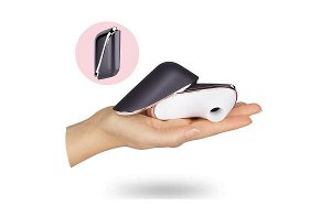 Вакуум-волновой бесконтактный стимулятор клитора Satisfyer Pro Traveler, силикон, черный, 9,5 см.