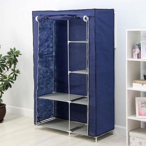 Шкаф для одежды, 103x43x164 см, цвет синий