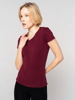 Футболка с кор.рукавом - XS  БОРДОВЫЙ