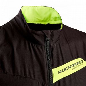 Утепленный жилет для кросс-кантри RACE черно-желтый Slim FIT ROCKRIDER