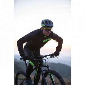 DECATHLON Утеплённая велокуртка для кросс-кантри чёрная ROCKRIDER