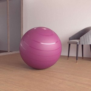 Мяч гимнастический для фитнеса прочный размер 3 - 75 см бордовый domyos