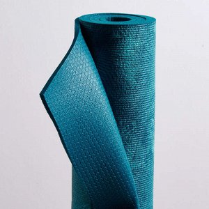 Коврик для йоги синий "джунгли" 8 мм confort kimjaly