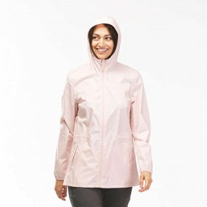 Куртка водонепроницаемая для походов на природе женская Raincut Zip QUECHUA