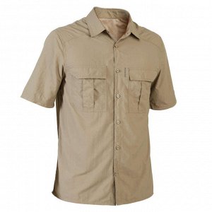 Рубашка с короткими рукавами для охоты легкая и "дышащая" SG100  SOLOGNAC