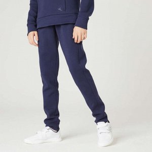 Спортивные брюки с карманами на молнии для мальчиков темно-синие DOMYOS