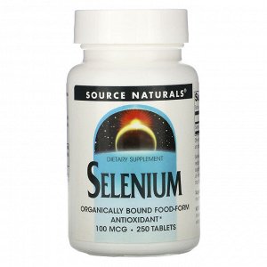 Source Naturals, селен, 100 мкг, 250 таблеток