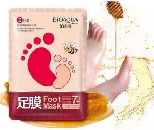 BIOAQUA, Увлажняющая Маска-носочки для ног с медом, 35 гр