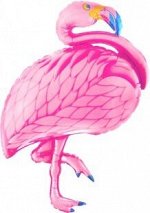 15197 Шар-фигура, фольга, ПОД ВОЗДУХ &quot;Фламинго розовый&quot; (Falali), 38&quot;/97 см