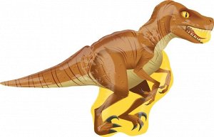 15524, C0524 Шар-фигура, фольга, "Динозавр Велоцираптор" (Falali), 41"/104 см