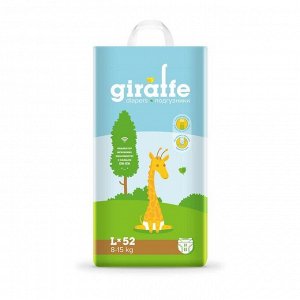 Подгузники «Lovular» Giraffe, 8-15кг, 52 шт/уп