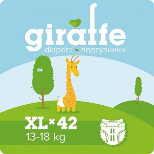 Подгузники «Lovular» Giraffe, 13-18кг, 42шт/уп