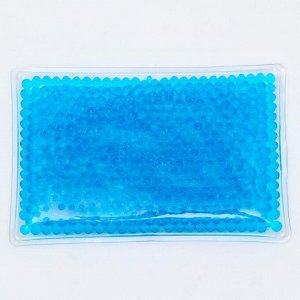 Охлаждающий и согревающий гелевый пакет, с шариковым наполнителем, синий, 15*10 см
