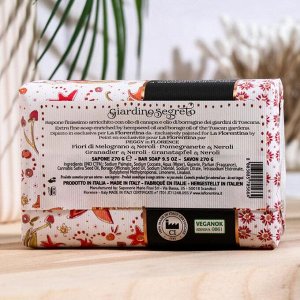 Мыло La Florentina GIARDINO SEGRETO Pomegranate & Neroli / Гранат и Цветок нероли 270 г