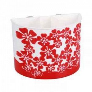 Подставка для зубных щёток Камелия Больш Бел-Красная М-3234 БАШ