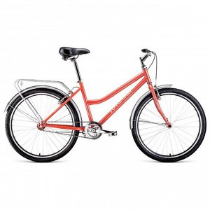Велосипед 26" Forward Barcelona 1.0, 2021, цвет коралловый/бежевый, размер 17"