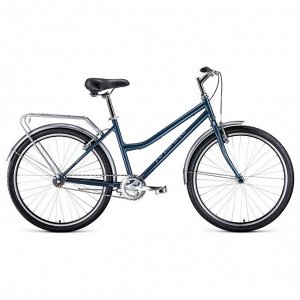 Велосипед 26" Forward Barcelona 1.0, 2021, цвет серый/бежевый, размер 17"
